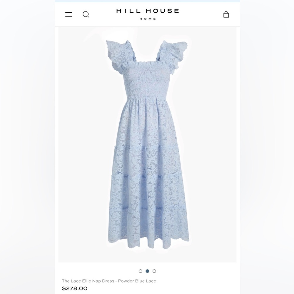 Hill House The Lace Ellie Nap Dress - Powder Blue Lace